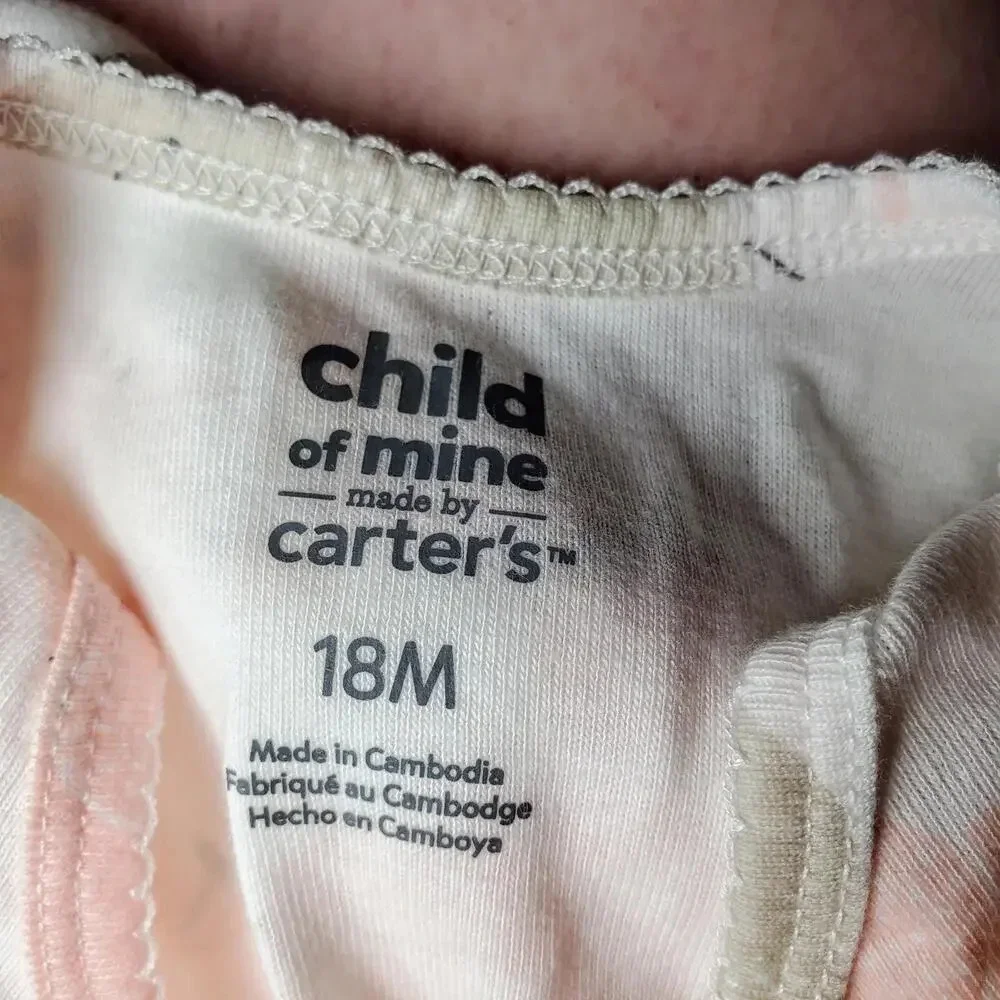 Child of Mine by Carter's Pink Little Sister Elephant Tops Bundle Size 18m NWOT
